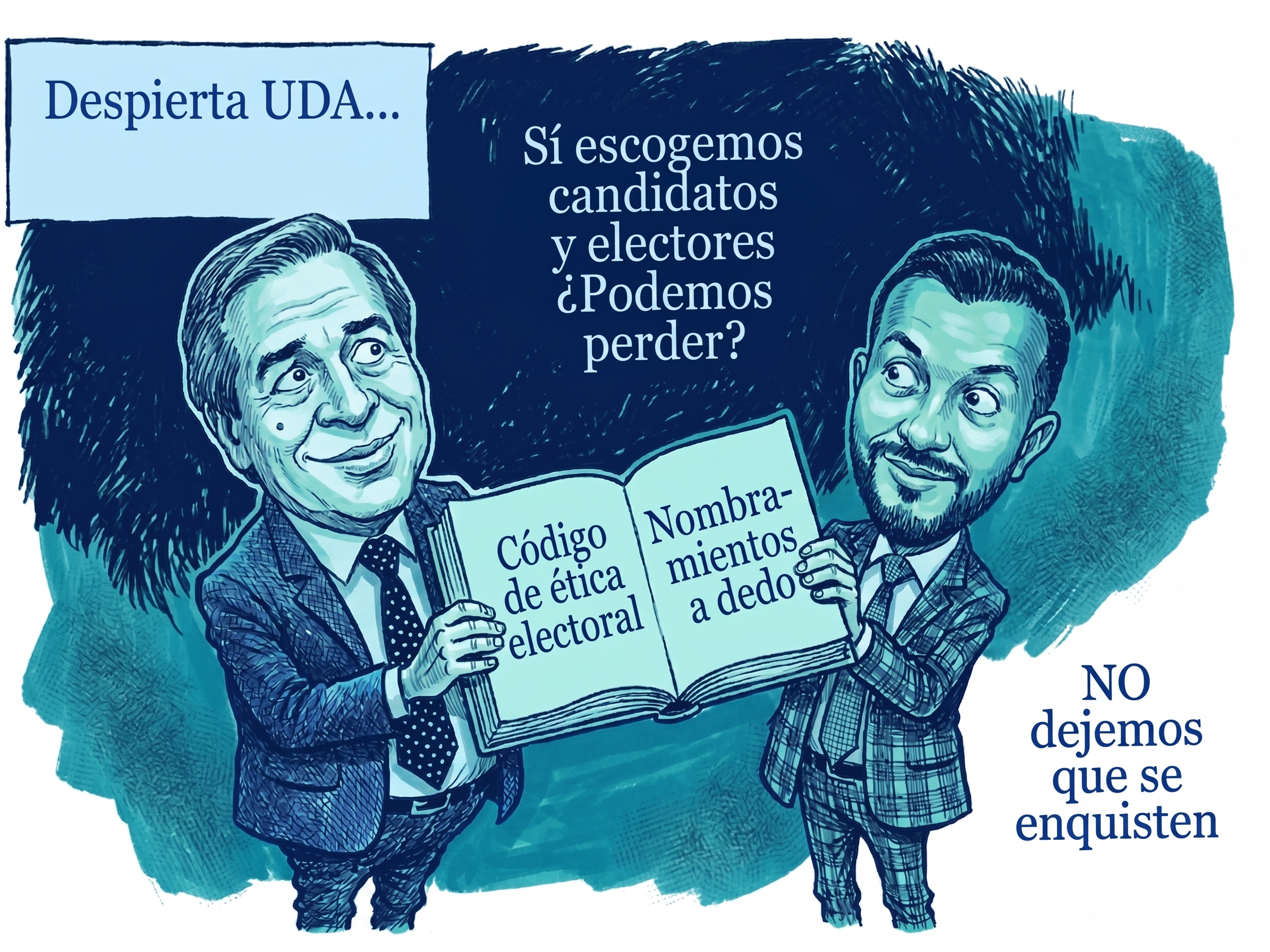 Caricatura editorial sobre el Código UDA